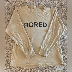 U.S. Vintage Men’s Bored. Size Large Oversized Tan Tee Shirt Unisex Women’s